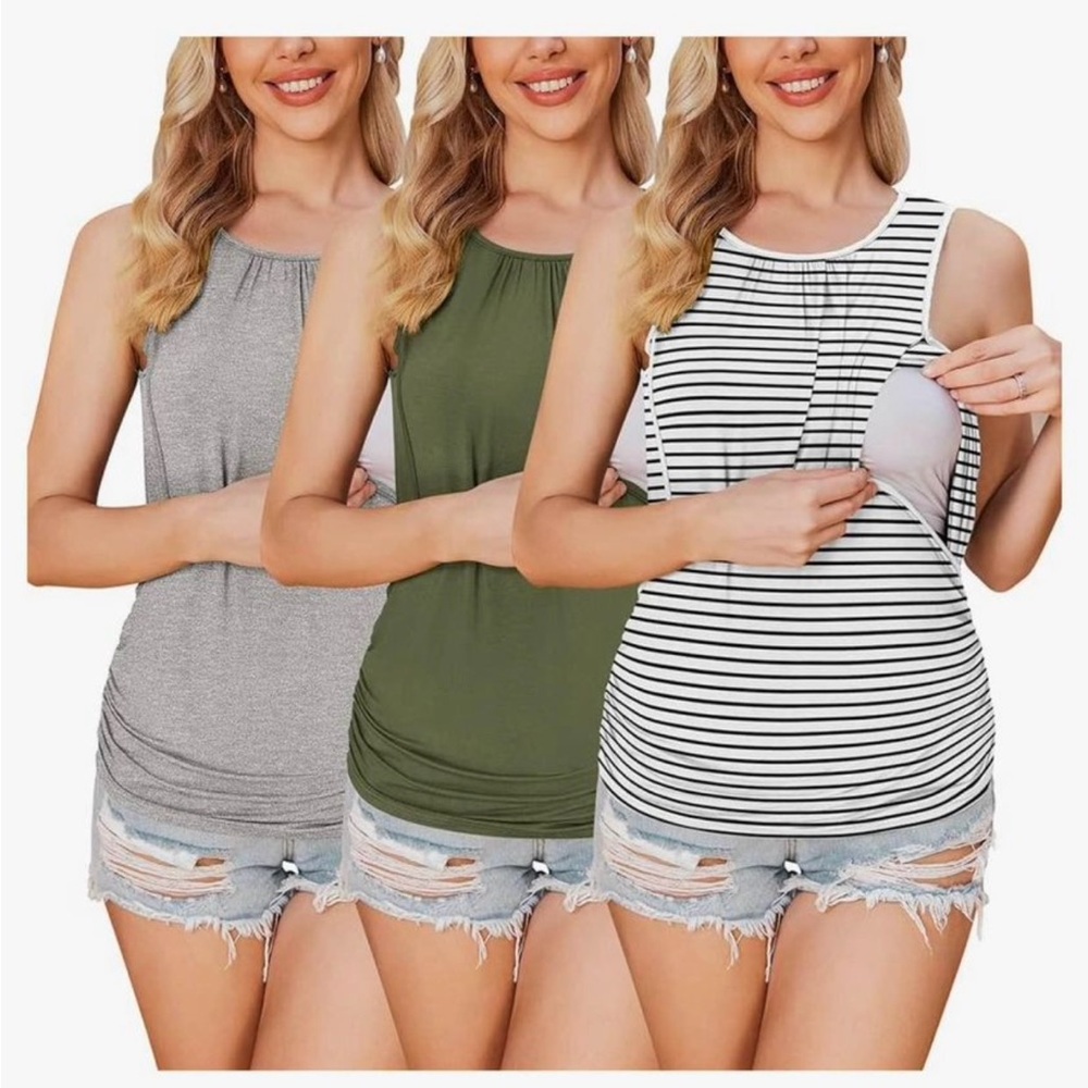 Nursing Tank Tops - 3 total